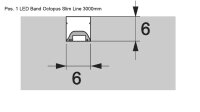 Set LED Band Octopus Slim Line für 1-flüglien Schrank 3000mm inkl. Trafo und Türkontaktschalter