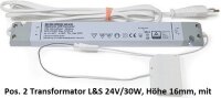 Set LED Band Octopus Slim Line für 1-flüglien Schrank 3000mm inkl. Trafo und Türkontaktschalter