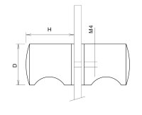 I-126 didheya Türknopf Set Edelstahl D=30mm