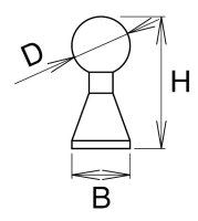 I-207 didheya Möbelknopf Edelstahl D=11mm