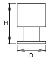 I-326 didheya Möbelknopf Edelstahl D=10-25mm