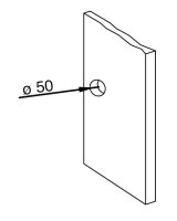 I-3250/1 didheya Rundes Schloß für Schiebetüren Edelstahl matt