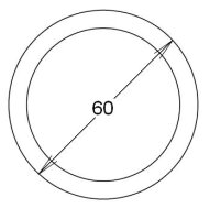 I-250 didheya Schiebetürmuschel  rund D=60mm...