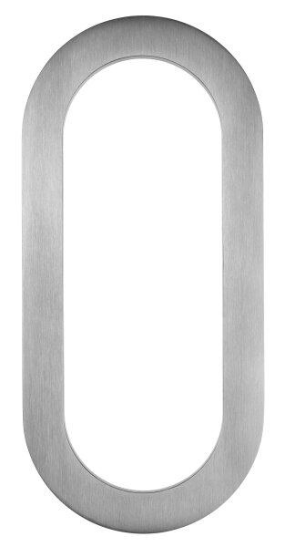 I-3020 didheya SLY ovaler Schiebetürgriff zum Kleben H=150mm Edelstahl matt