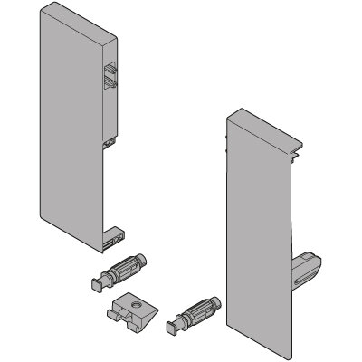 ZIF.74D0 TANDEMBOX antaro Fronthalter, Höhe D, für Innenauszug, links/rechts, seidenweiß oder weißgrau