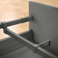 ZRG.1104Q ORGA-LINE Querreling für TANDEMBOX antaro, bis KB=1200 mm, zum Ablängen seidenweiß/RAL 9006 weißaluminium