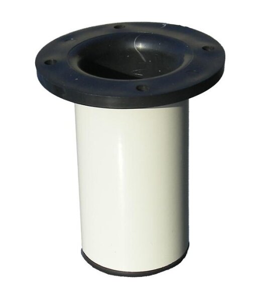 5100.218 Möbelfuß 100mm cremeweiß RAL 9001 D=50mm
