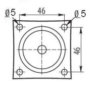 3125.236 Möbelfuß 125mm Chrom poliert D=30 mm