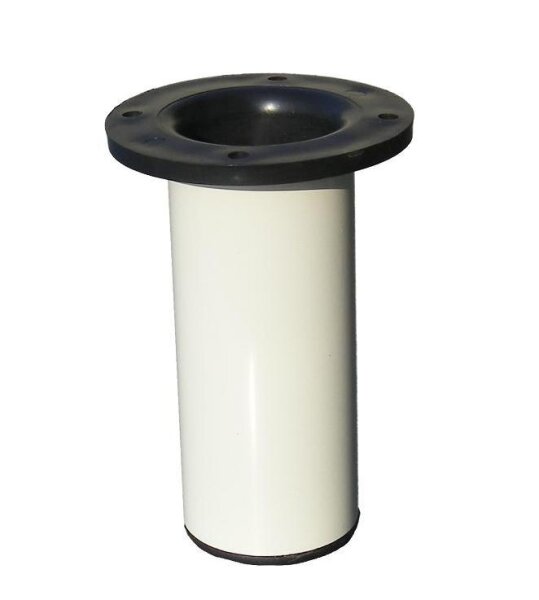 5125.218 Möbelfuß 125mm cremeweiß RAL 9001 D=50mm