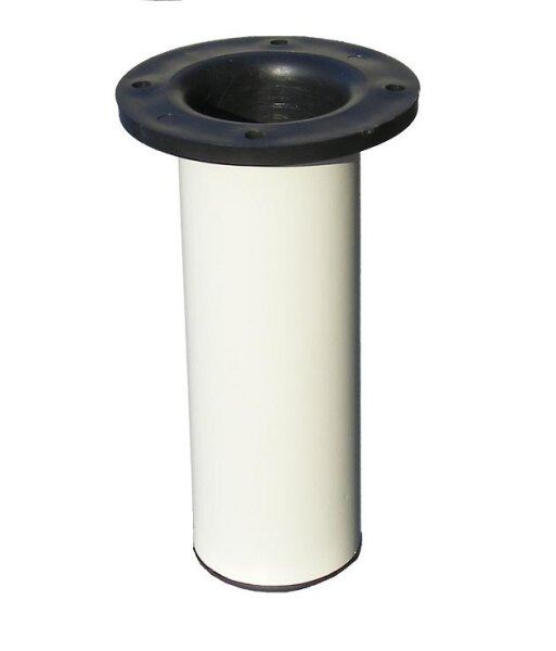 5150.218 Möbelfuß 150mm cremeweiß RAL 9001 D=50mm