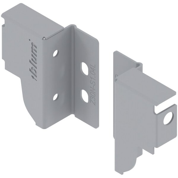 Z30N000S.04 TANDEMBOX Holzrückwandhalter, weißaluminium, Höhe N=81,5 mm