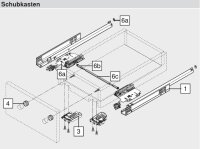 550H4000.03 TANDEM Teilauszug 30 kg, NL=400 mm mit...