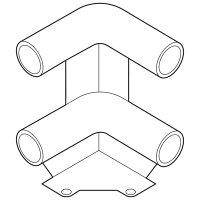 ZTU.00Z0 TANDEM/MOVENTO Tablareckstütze für zwei Relingstangen