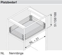 ZTU.00D0 TANDEM/MOVENTO Tablareckstütze für drei Relingstangen