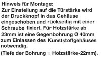 3913 MOBY Druckknopfschloss  Chrom poliert/Edelstahl Finish inkl Gehäuse