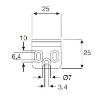 4207 MOBY Druckknopf mit Verriegelung  Chrom poliert/Edelstahl Finish inkl Gehäuse