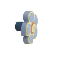 MK.G Möbelknopf Möbelgriff Blume blau