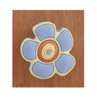 MK.G Möbelknopf Möbelgriff Blume blau