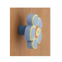 MK.G Möbelknopf Möbelgriff Blume blau