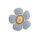 MK.G Möbelknopf Möbelgriff Blume blau