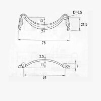 Eton Möbelgriff BA 64-96mm, Antik Messing