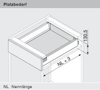 378K2702SA TANDEMBOX antaro Zarge K=115mm, NL=270mm, RAL...