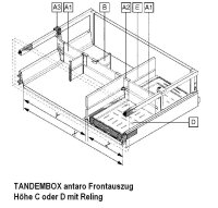 Z40L0002 ORGA-LINE Querteiler-Aufnahme für TANDEMBOX...