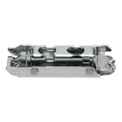 175H3100 CLIP Montageplatte, gerade (20/32 mm), 0 mm, Stahl, Spax-Schrauben, HV: Exzenter