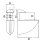 7111.018 Set Tablarbodenhalter ROBO weißaluminium Länge 55mm