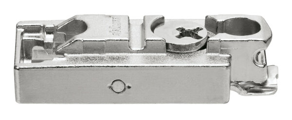 CLIP Montageplatte, gerade (22/32 mm), 3 mm, Zink, Spax-Schrauben, HV: Exzenter