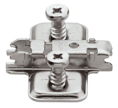 173L8100 CLIP Montageplatte, 0 mm, Stahl, vormontierte Systemschrauben, HV: Langloch