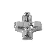 175L8100 CLIP Montageplatte, 0 mm, Zink, vormontierte Systemschrauben, HV: Langloch