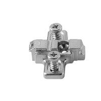 175L8130 CLIP Montageplatte, 3 mm, Zink, vormontierte Systemschrauben, HV: Langloch