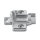 195H7130 MODUL Montageplatte, kreuz, 3 mm, Zink, Spax-Schrauben, HV: 2-teilig