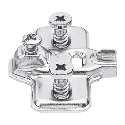 193L8100.21 MODUL Montageplatte, kreuz, 0 mm, Stahl, vormontierte Systemschrauben, HV: Langloch, für Mittelanschlag