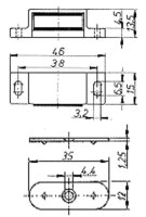 4100.124 Magnetschnäpper mit starrem Gegenstück 4kg weiß