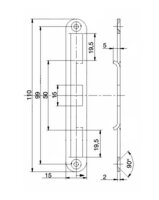 100413 Gegenstück für Rollladenschloss mit...
