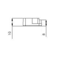 102037 Gegenstück für Rollladenschloss mit Doppelhaken, für Doppelrollladen
