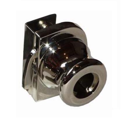 101036 Glastürschloss rechts, vernickelt poliert