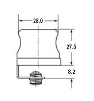 101036 Glastürschloss rechts, vernickelt poliert