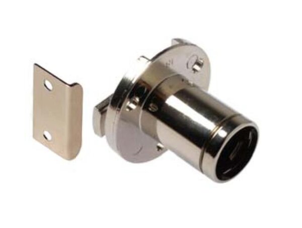 102723 Einlass-Klappenschlossgehäuse für Distanz 3mm oder 6.5mm mit Schließblech