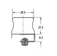 100980 Glastürknopf für Flügel- und...