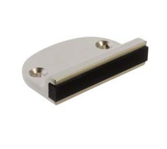 101743 Anschlagplatte für Glastüren mit schwarzem Gummipuffer