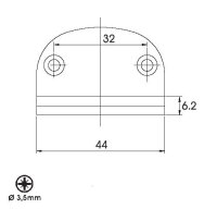 101743 Anschlagplatte für Glastüren mit...