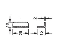 101386 Glastür-Hebelschloss-Gehäuse, rechts, mit Schließblech