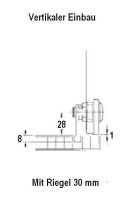101281 Gegenstück zum Glastür-Hebelschloss, für Doppeltüren