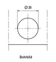 1241.000 Schiebetürschloss mit Griffunktion für Holz-/Glastüren