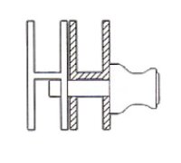 1240.700 Glasschiebetürschloss für Aluminiumrahmen