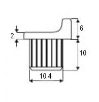 102051 Buchse mit Anschlag für Glastür-Stiftschloss