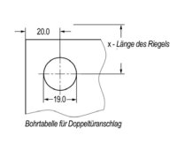 101645 Anschlagplatte für Hebelschloss, 53x30 mm, vernickelt